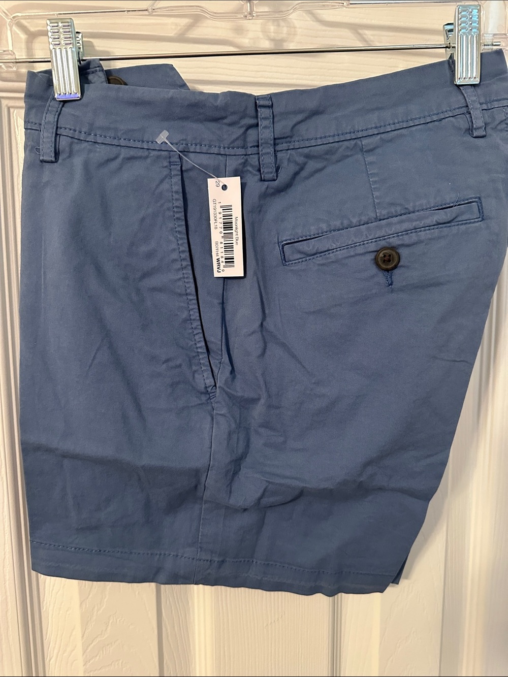 Goodthreads Slate Blue Flat-Front Cotton Shorts